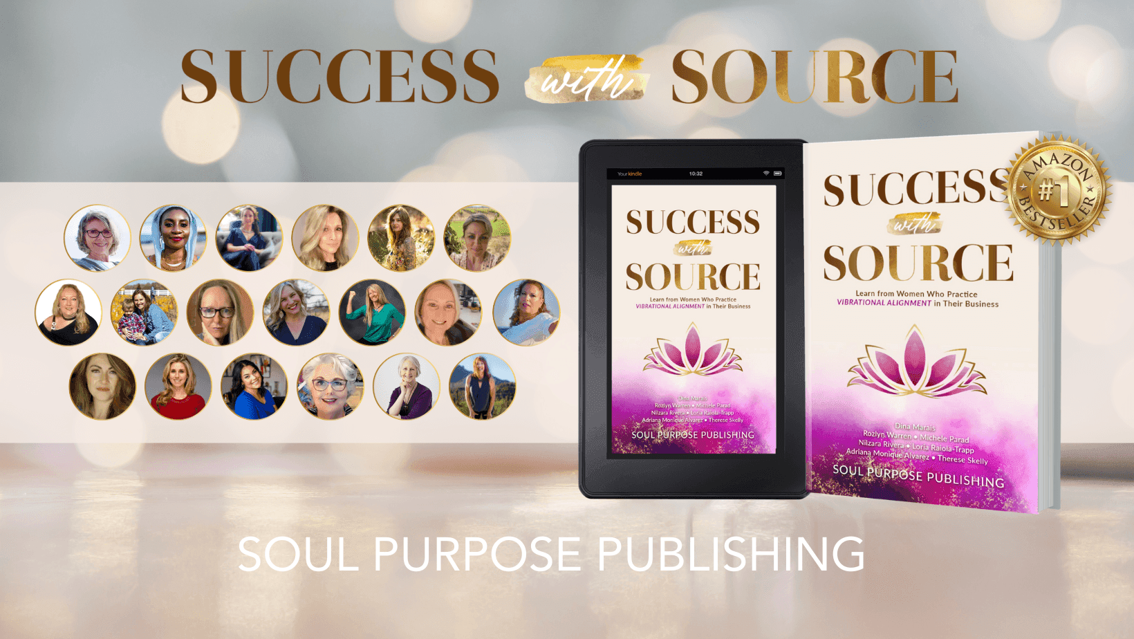 Picture of the international bestselling book 'Success with source" with Allegra Lite and another 18 authors